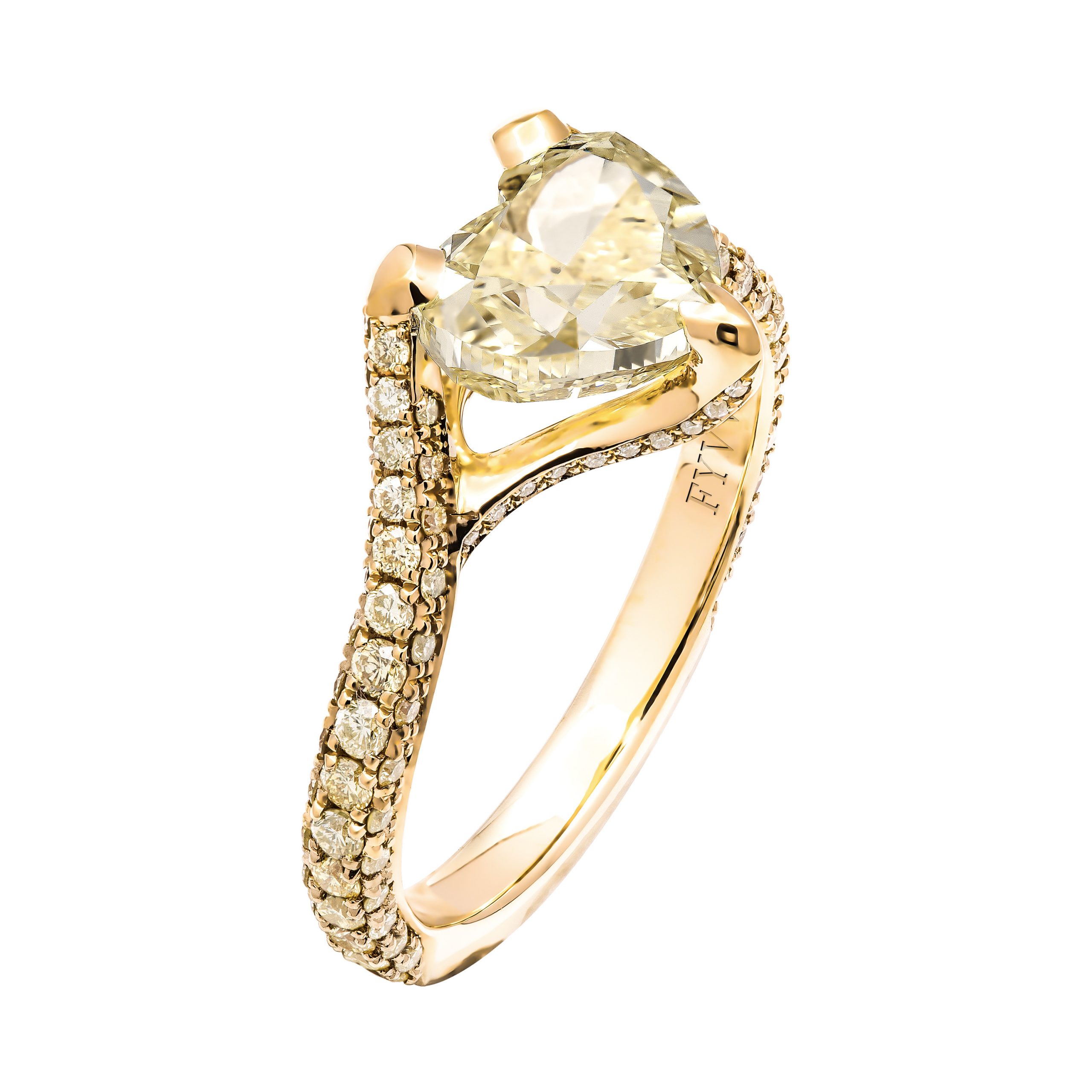 GIA Certified 2 06 Carat Fancy Yellow Heart Shape Diamond  