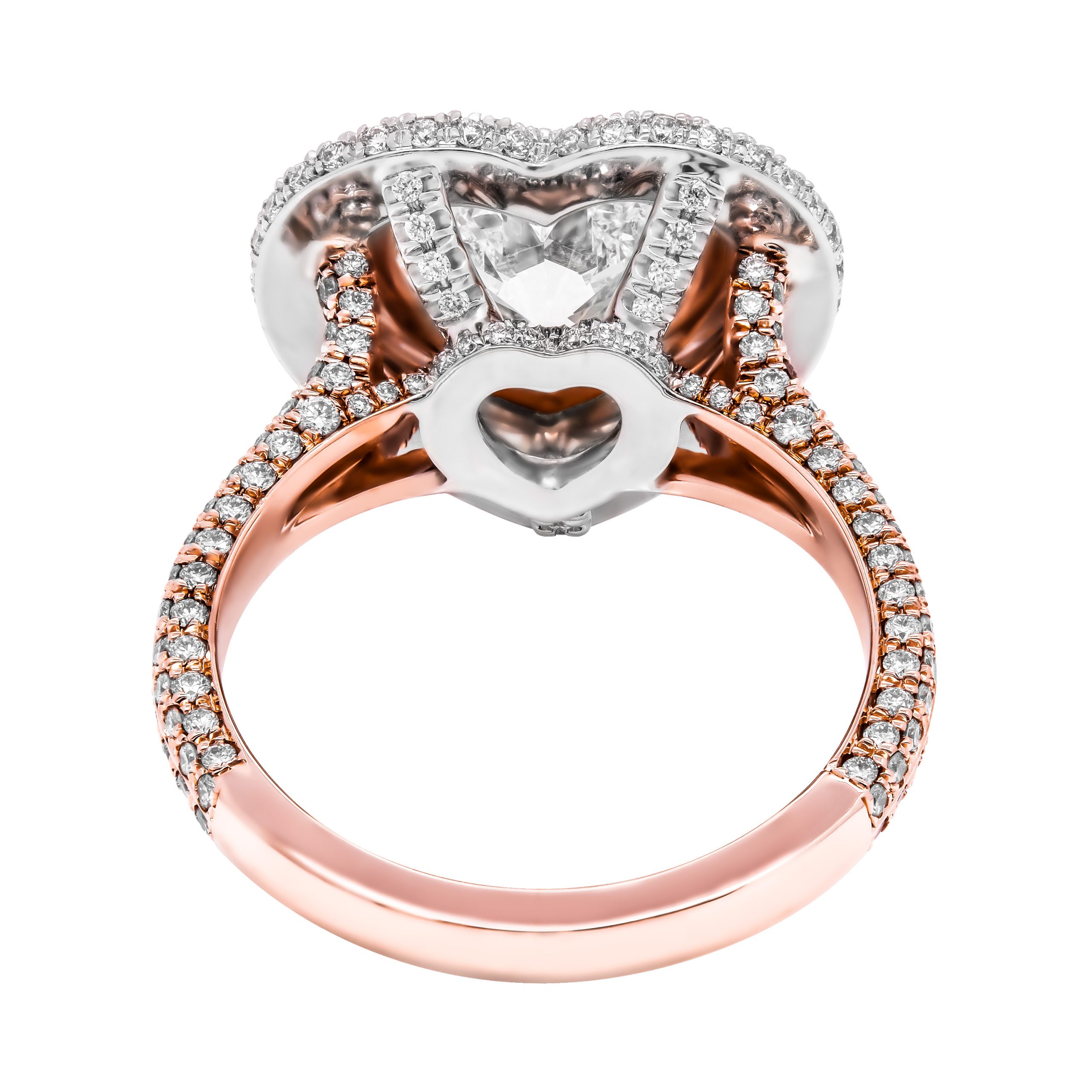 Platinum, 2.02ct Fancy Brownish Pink Diamond and Diamond Three Stone Engagement Ring , Size 6 1/2, Contemporary Jewelry